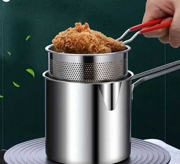 Mini Freidora de Acero Inoxidable con